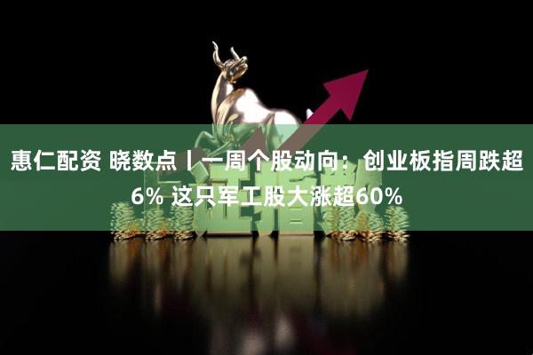 惠仁配资 晓数点丨一周个股动向：创业板指周跌超6% 这只军工股大涨超60%